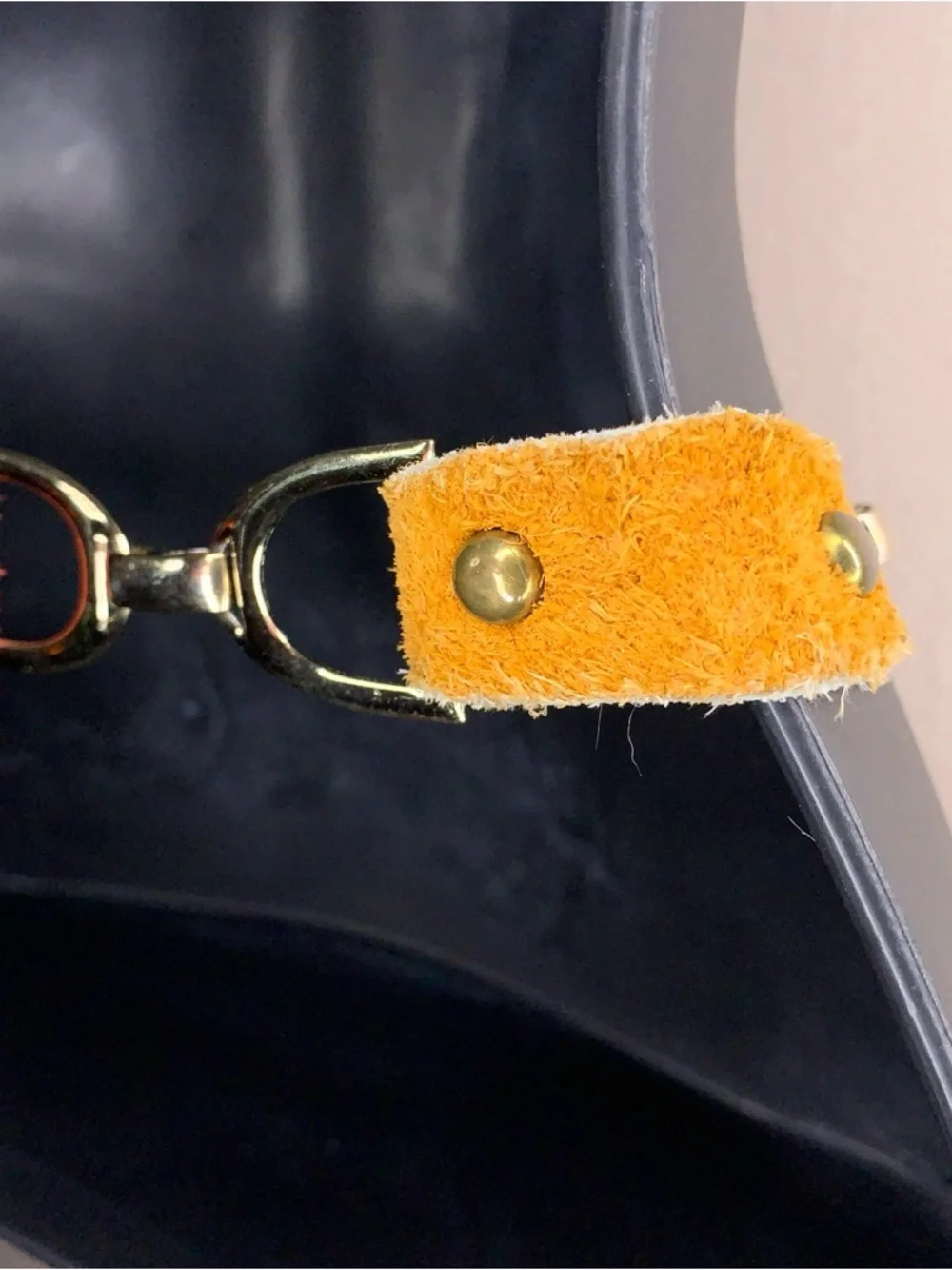 Vintage Small Western Belt Leather Multitone Red Tan Brown Gold Buckle Boho